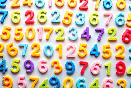 Colorful numbers background.