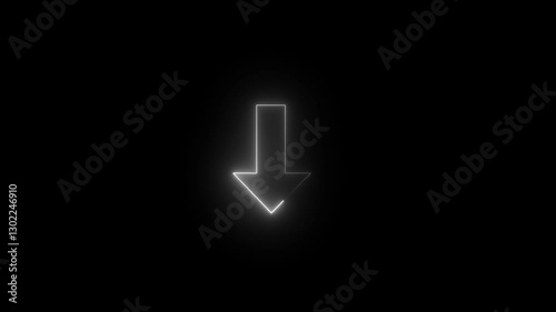 Arrow suggests for downloading. Click for download. Arrow symbol file downloading concept motion background.