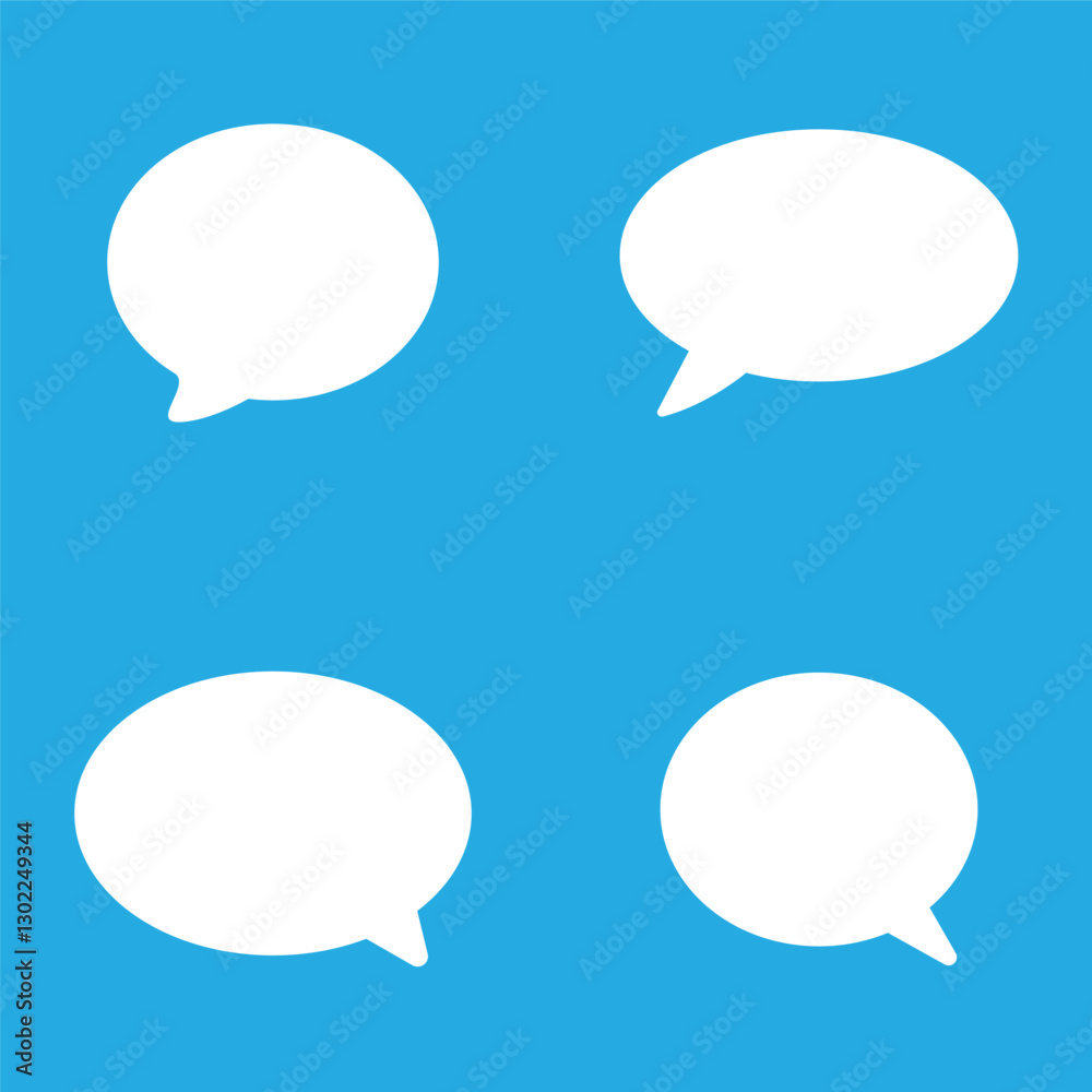 Blank empty speech bubble vector icon in flat style Dialogue box on white isolated background Speech message concept. Blank empty speech bubble vector icon in flat style Dialogue box on white isolated background Speech message concept.