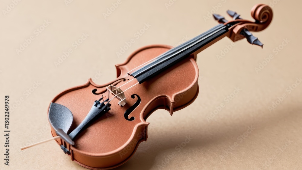 Fototapeta premium A beautifully crafted violin made from intricate materials
