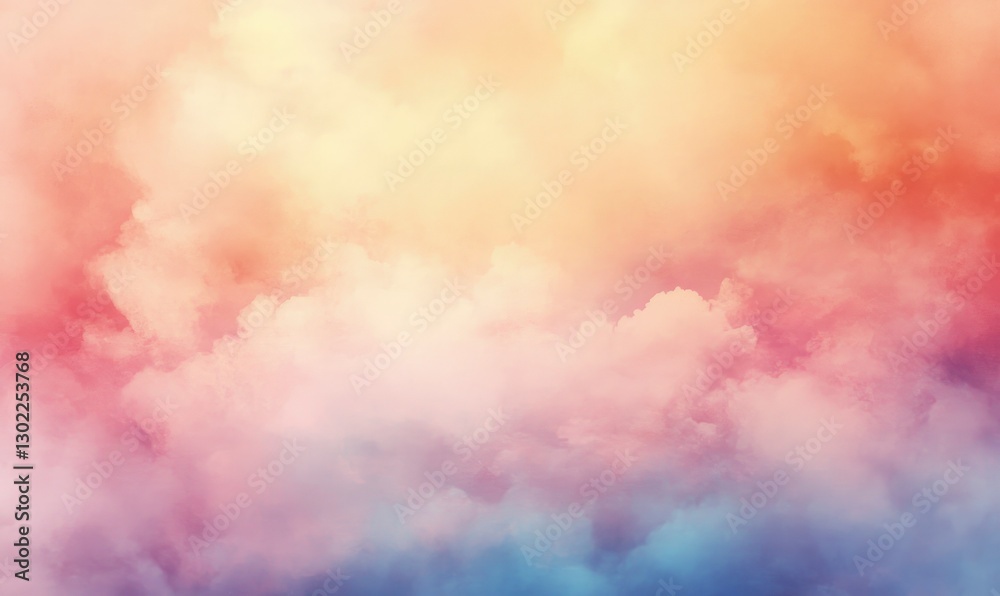 Abstract background with pastel colors, clouds and smoke, blurred and soft edges, watercolor-like texture, creating a dreamy atmosphere with golden hour lighting Abstract background with pastel colors, clouds and smoke, blurred and soft edges, watercolor-like texture, creating a dreamy atmosphere with golden hour lighting
