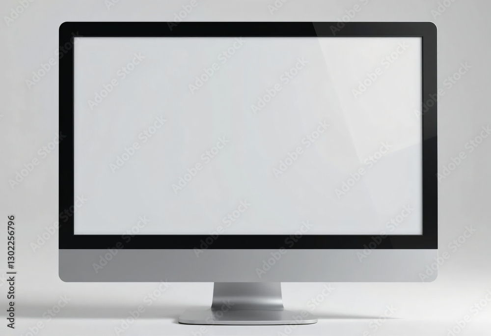 3d Blank Screen Monitor on white background. 3d illustration. 3d Blank Screen Monitor on white background. 3d illustration.