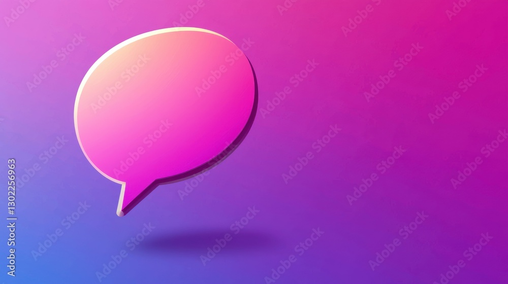 A typographical speech bubble with text in a funky font over a gradient background. A typographical speech bubble with text in a funky font over a gradient background.