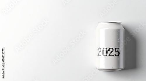 Wallpaper Mural minimalist white can with bold 2025 text on a clean background. Torontodigital.ca