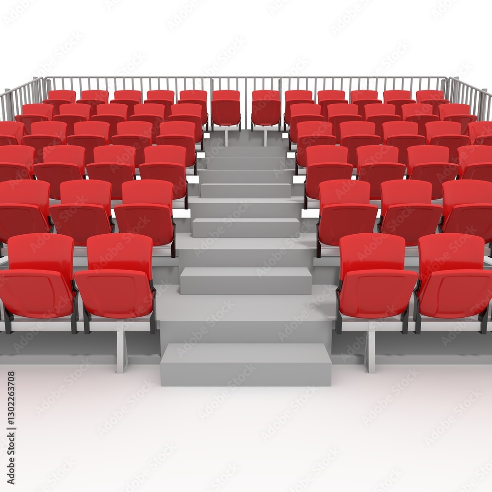 Naklejka premium 3d render Bleachers design element. Furniture