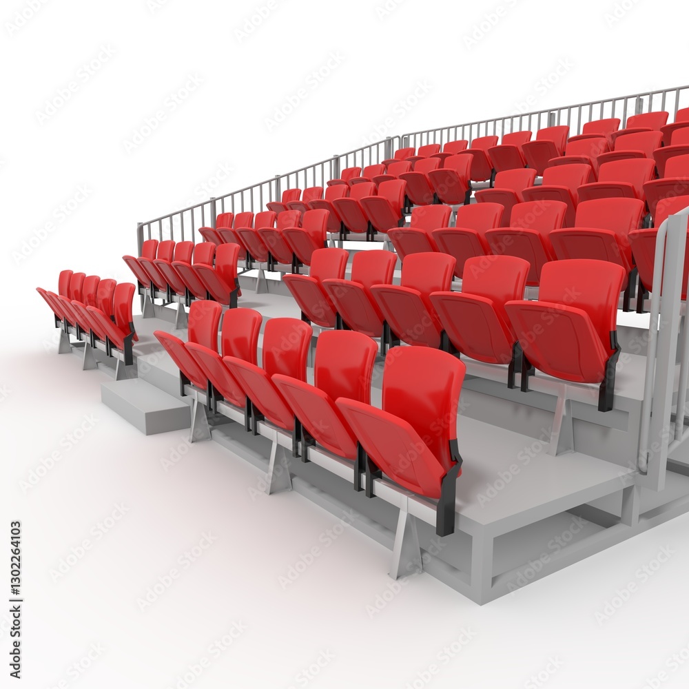 Fototapeta premium 3d render Bleachers design element. Furniture