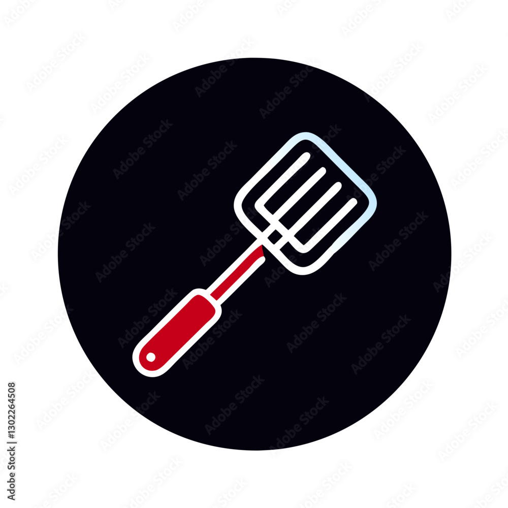 Spatula kitchen tool on black background Spatula kitchen tool on black background