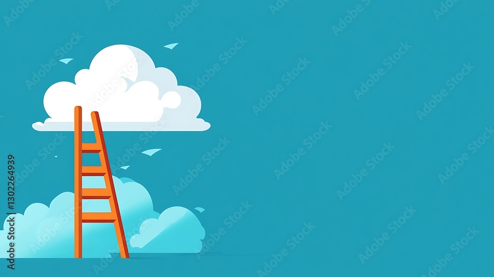 Reaching for the Clouds: A Vibrant Digital Illustration of Ambition AI Generated Reaching for the Clouds: A Vibrant Digital Illustration of Ambition AI Generated