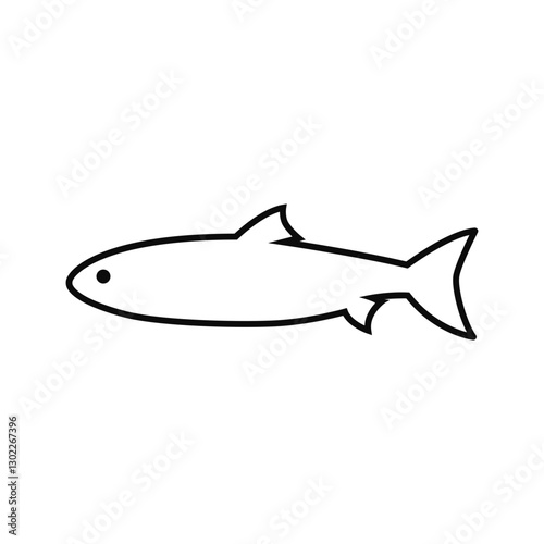 Fish or seafood flat icon template for food apps and websites