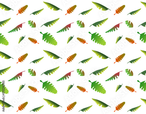 Seamless pattern with autumn leaves.