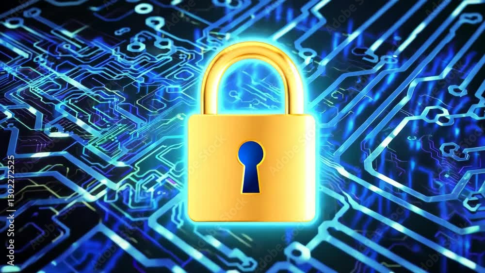 Secure Digital Lock Representing Technology and Data Protection Secure Digital Lock Representing Technology and Data Protection