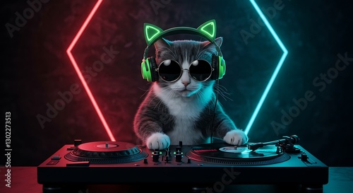Cool Cat DJ: A Feline Music Maestro