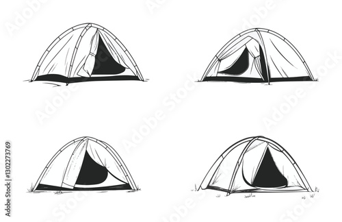 Tent Camping Clipart Bundle