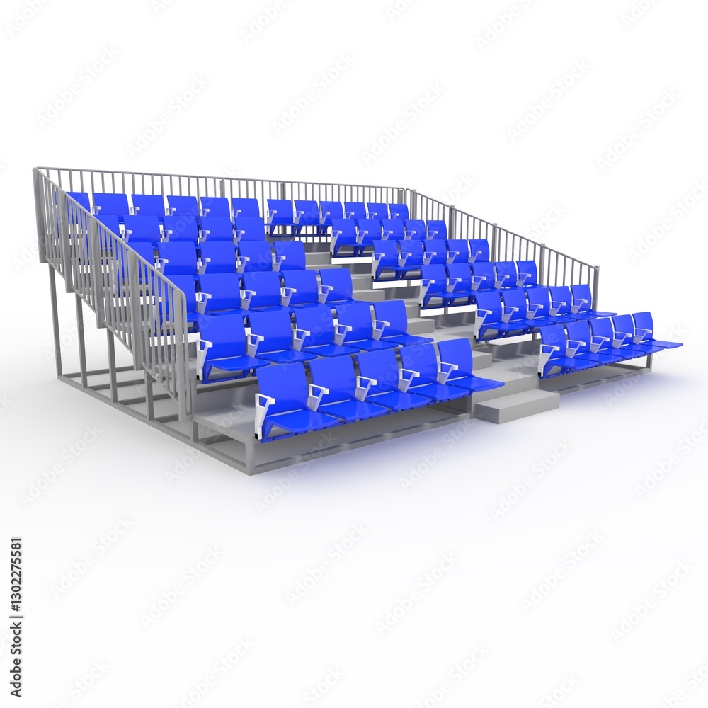 Fototapeta premium 3d render Bleachers design element. Furniture