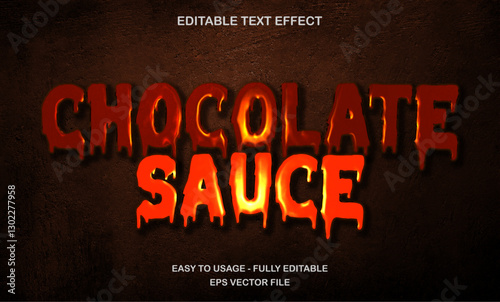 Chocolate sauce text effect, chocolate liquid slime font text effect 