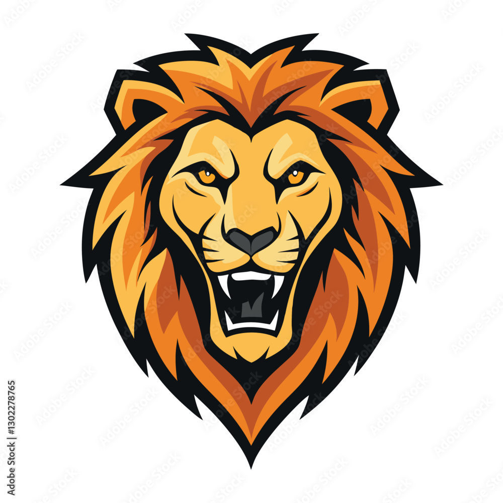 Fototapeta premium Head lion logo design Vector