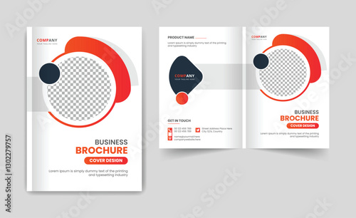 Colorful Modern corporate business brochure cover page annual report book cover corporate business profile design template creative elegant modern magazine bi fold design layout theme