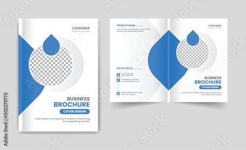 Corporate business brochure cover page annual report book cover corporate business profile design template colorful modern creative elegant magazine bi fold design layout theme for multipurpose use