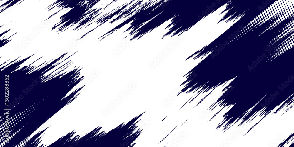 Obraz premium Dots halftone white and blue color pattern gradient grunge texture background. Dots pop art comics sport style vector illustration background blue