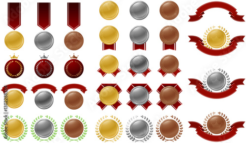 Red-medal and ribbon	
