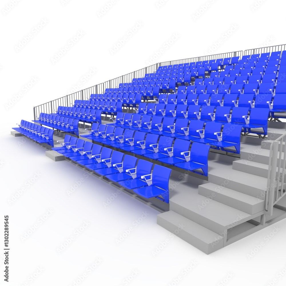 Fototapeta premium 3d render Bleachers design element. Furniture