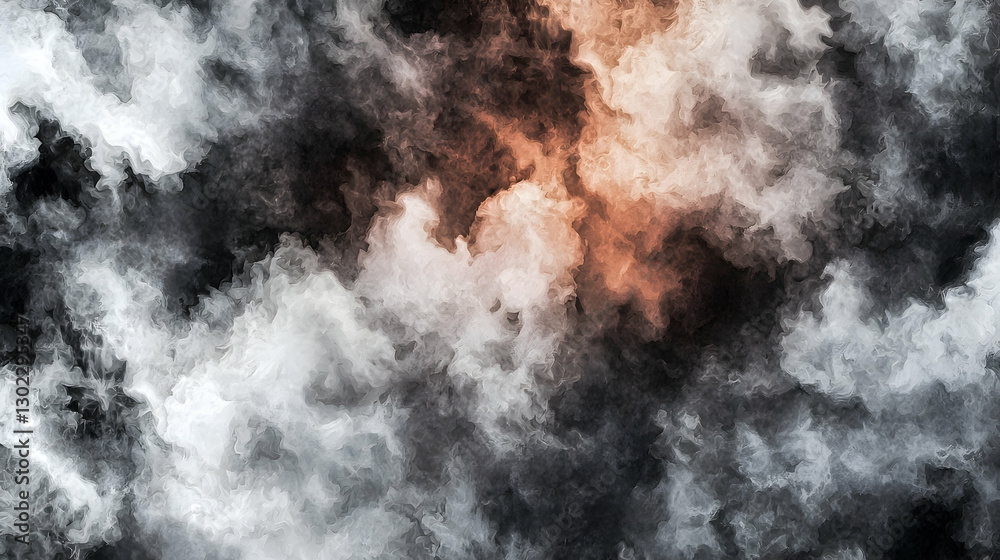 Fototapeta premium Abstract smoky cloudscape background texture, digital art, design element