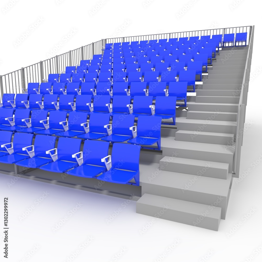 Fototapeta premium 3d render Bleachers design element. Furniture