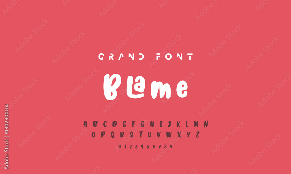 Vector of modern comical font and alphabet. Playful style font design, colorful childish alphabet, letters and numbers vector illustration Vector of modern comical font and alphabet. Playful style font design, colorful childish alphabet, letters and numbers vector illustration