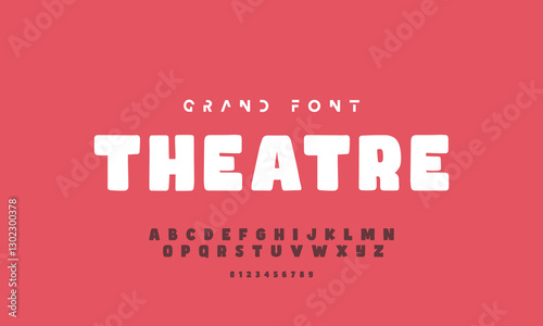 Vector of modern comical font and alphabet. Playful style font design, colorful childish alphabet, letters and numbers vector illustration