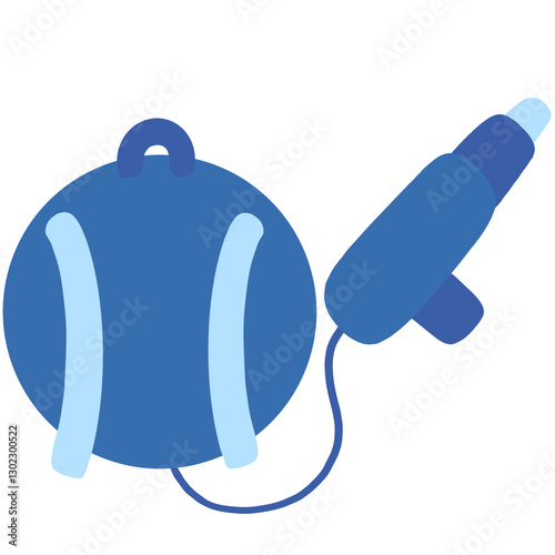 Blue bag and water gun