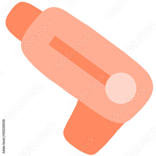 pink water gun icon on transparent background