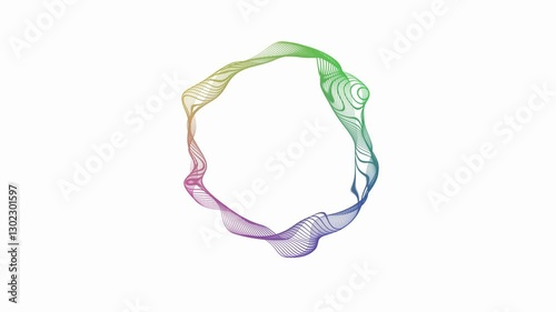 Futuristic creative shiny neon glowing circles rotating. abstract glowing circles background. Neon circles moving rotating seamless loop. abstract nightclub connection retro style.