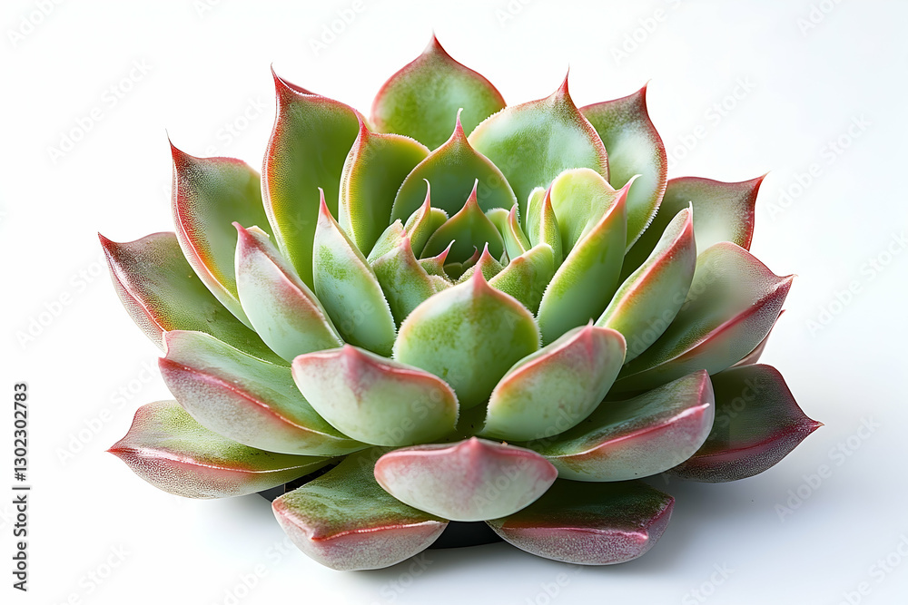 Succulent plant, close-up, white background Succulent plant, close-up, white background