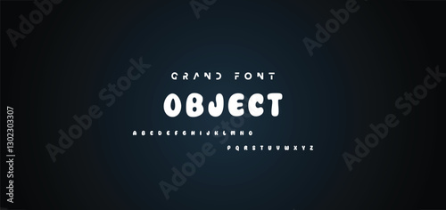Vector of modern comical font and alphabet. Playful style font design, colorful childish alphabet, letters and numbers vector illustration