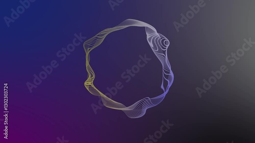 Futuristic creative shiny neon glowing circles rotating. abstract glowing circles background. Neon circles moving rotating seamless loop. abstract nightclub connection retro style.