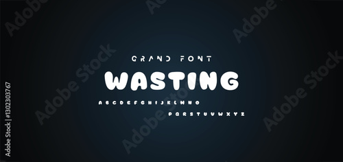 Vector of modern comical font and alphabet. Playful style font design, colorful childish alphabet, letters and numbers vector illustration