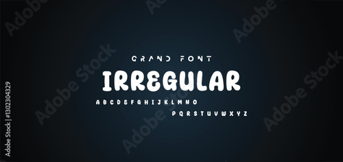 Vector of modern comical font and alphabet. Playful style font design, colorful childish alphabet, letters and numbers vector illustration