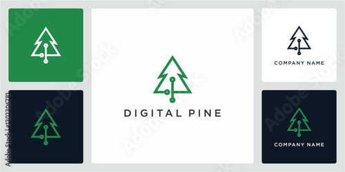 Digital pine logo
