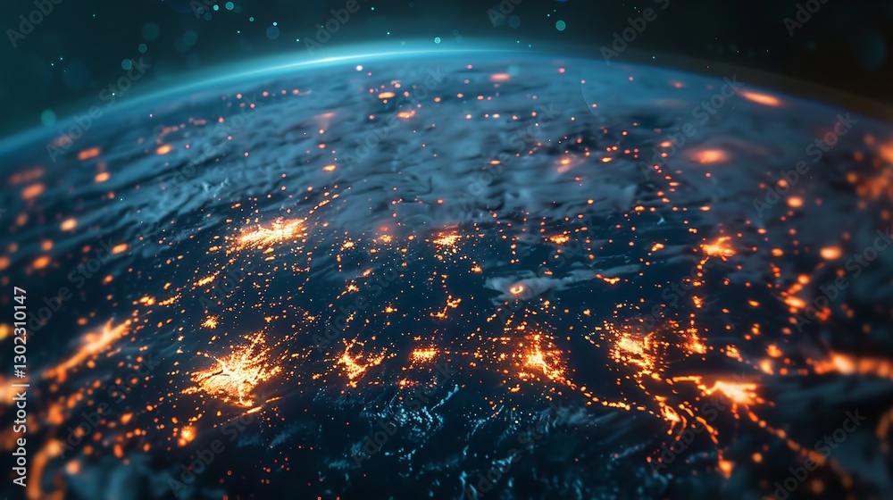 Global Digital Connectivity: Interconnected World of Data


