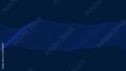 Abstract line background. Dynamic waves animation.