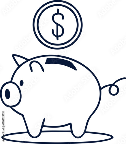 piggy bank with dollar sign