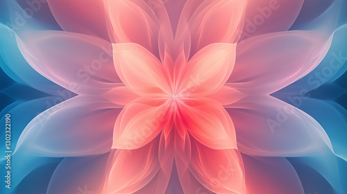 Abstract symmetrical petal pattern