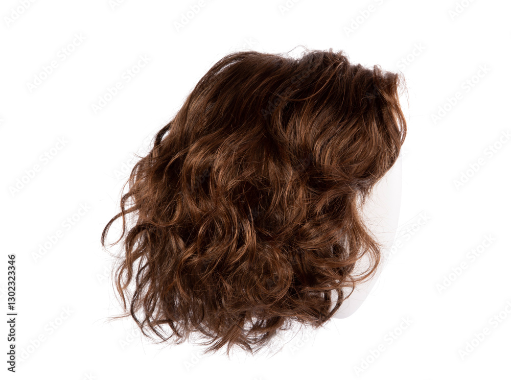 Naklejka premium long hair wig isolated on transparent