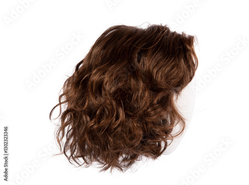 long hair wig  isolated on transparent