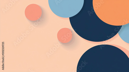 Wallpaper Mural Abstract circular flat graphic background Torontodigital.ca