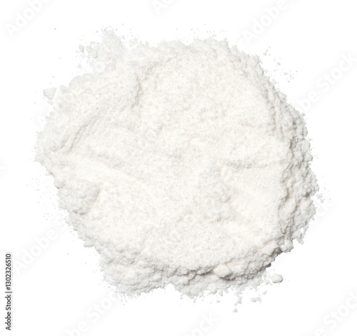 Coconut Oil MCT Powder On Isolated PNG Transparent Background. Cut-Out Clipping Path With Adobe Photoshop Pen Tool . PNG Transparent Cocoa Powder . PNG Powder 