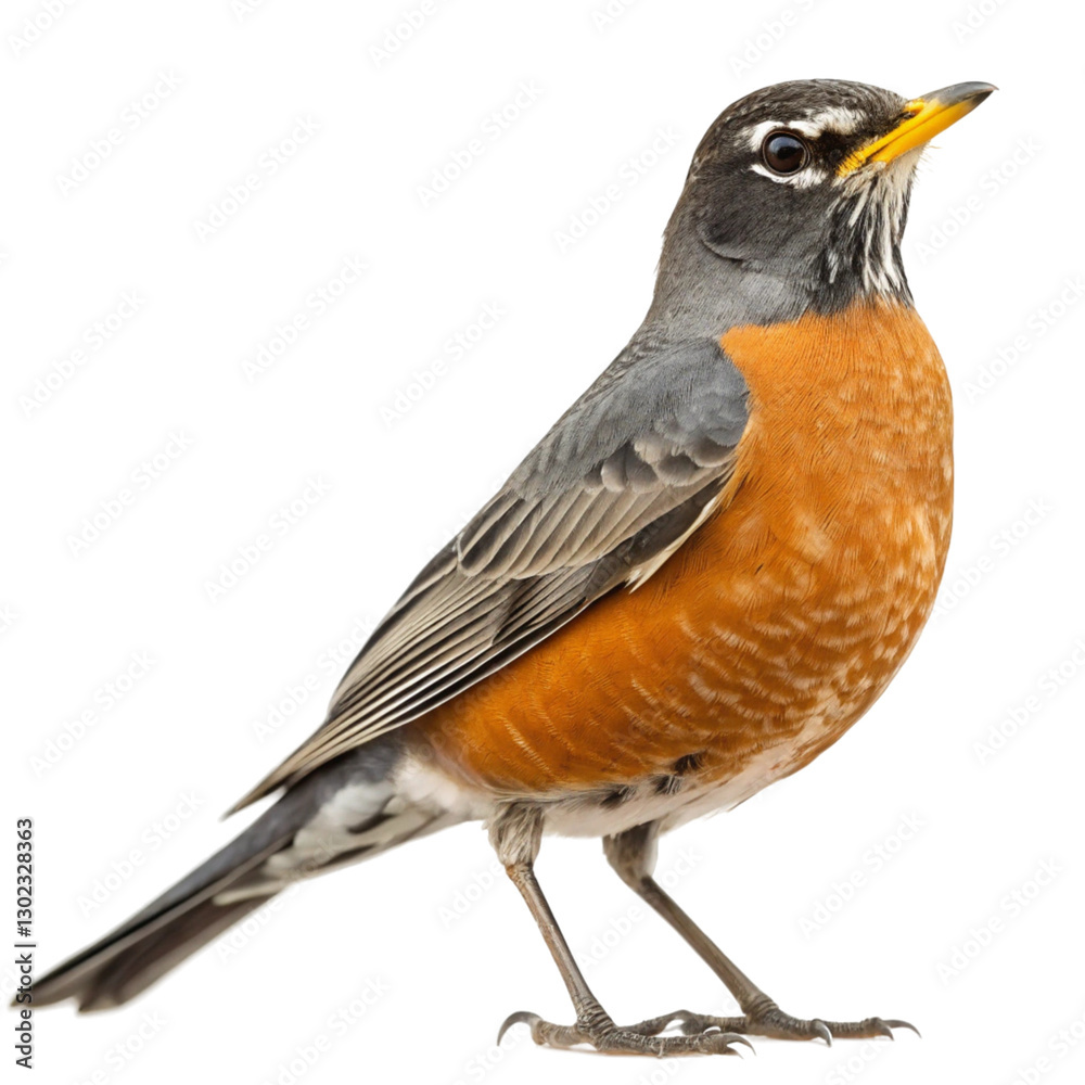 American Robin Bird isolated on transparent background
American Robin Bird isolated on transparent background