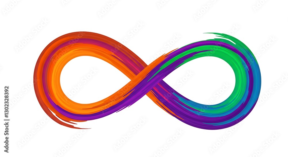 Vibrant Rainbow Infinity Symbol: A Colorful Representation of Endless Possibilities Vibrant Rainbow Infinity Symbol: A Colorful Representation of Endless Possibilities