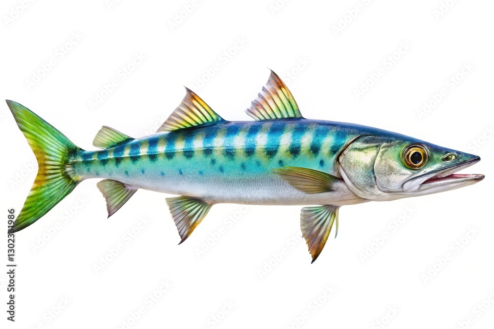 Fototapeta premium Powerful Barracuda Fish Underwater Close-Up Stock Photo