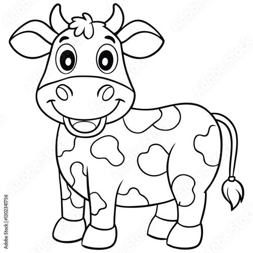 Cute cow vector Illustration
